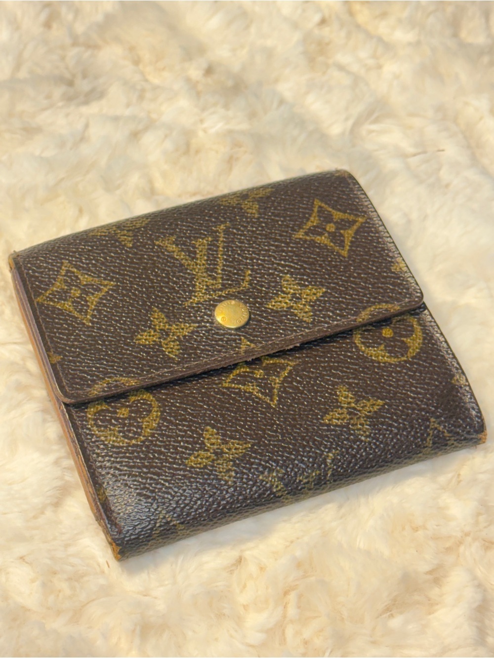 Authentic Louis Vuitton Monogram Trifold Wallet Snap Closure